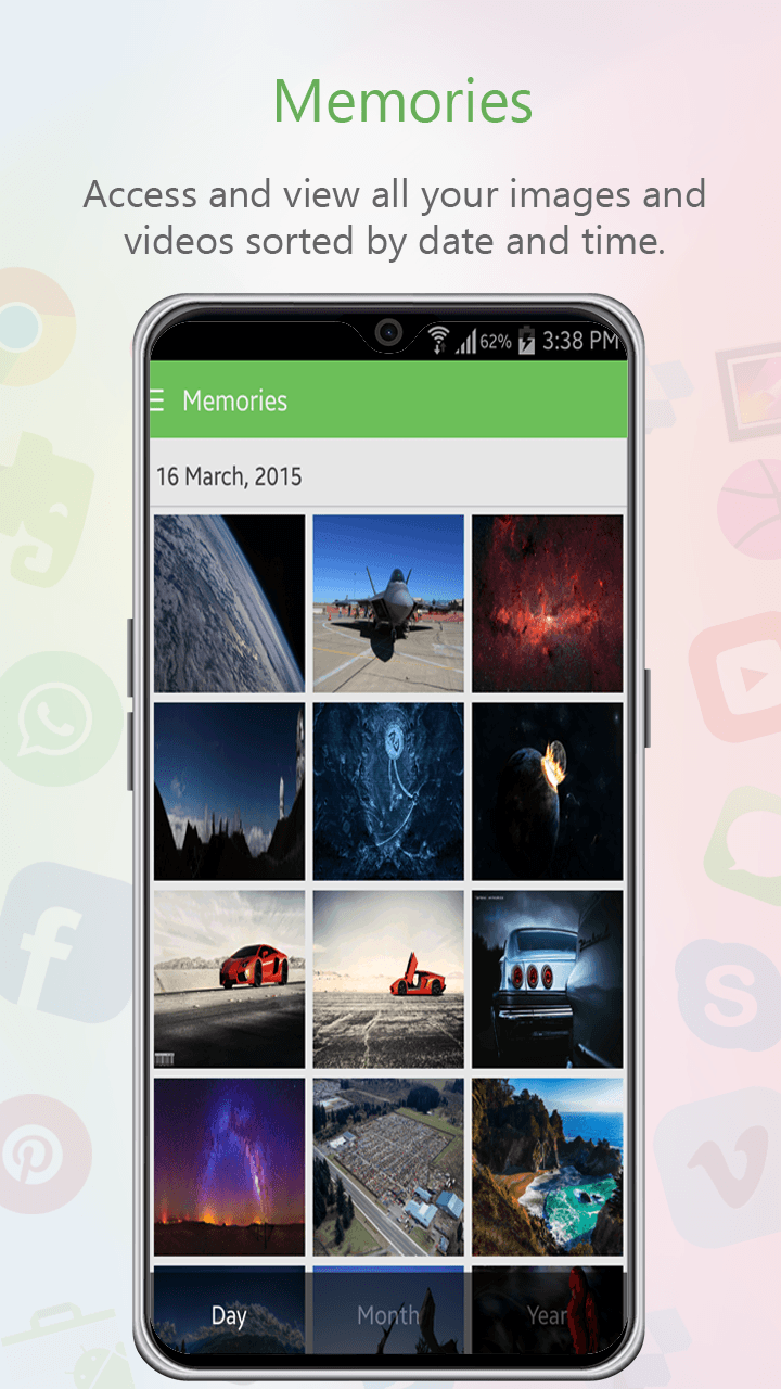 App Lock memories interface