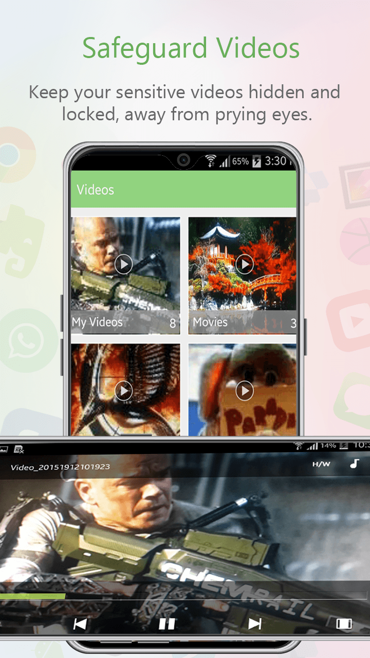 App Lock video safeguard interface